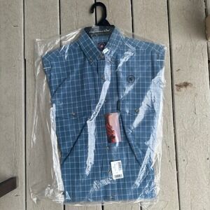 Panhandle‎ Slim Plaid Button Down Shirt Western Style Small